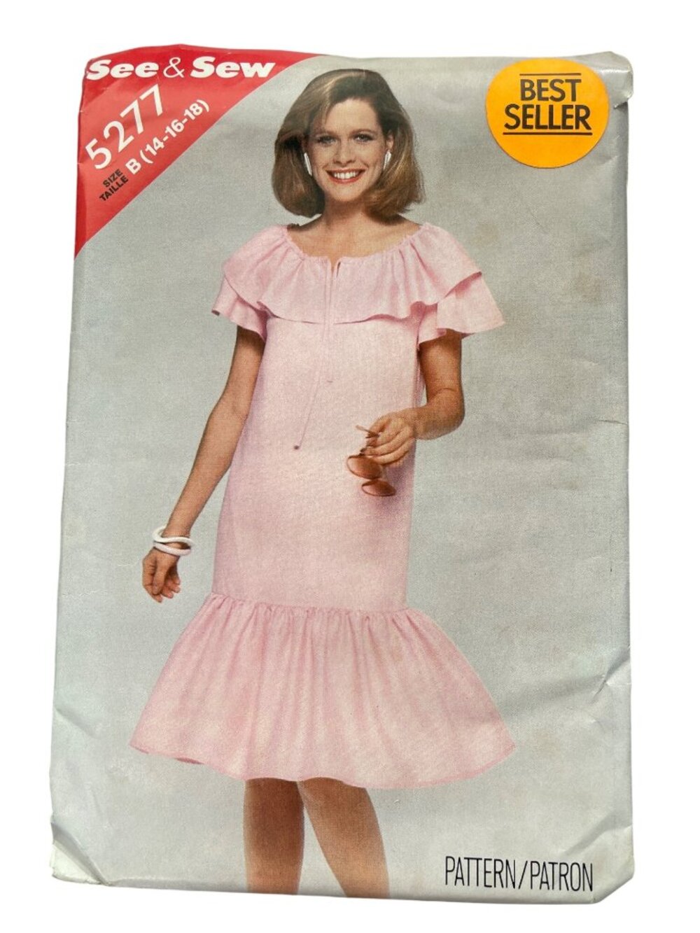 See & Sew Butterick 5277 Sewing Pattern Size 14-16-18 Loose Fitting Dress CUT